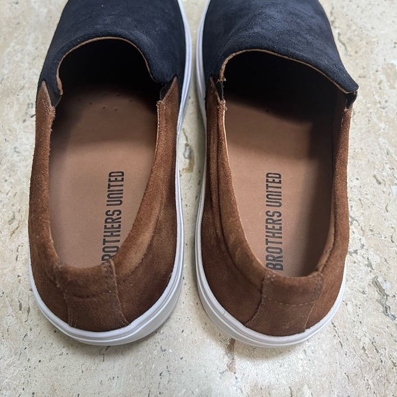 Brothers United Men's Leather Luxury Slip on Venetian Sneaker  Size 9 - Picture 4 of 6